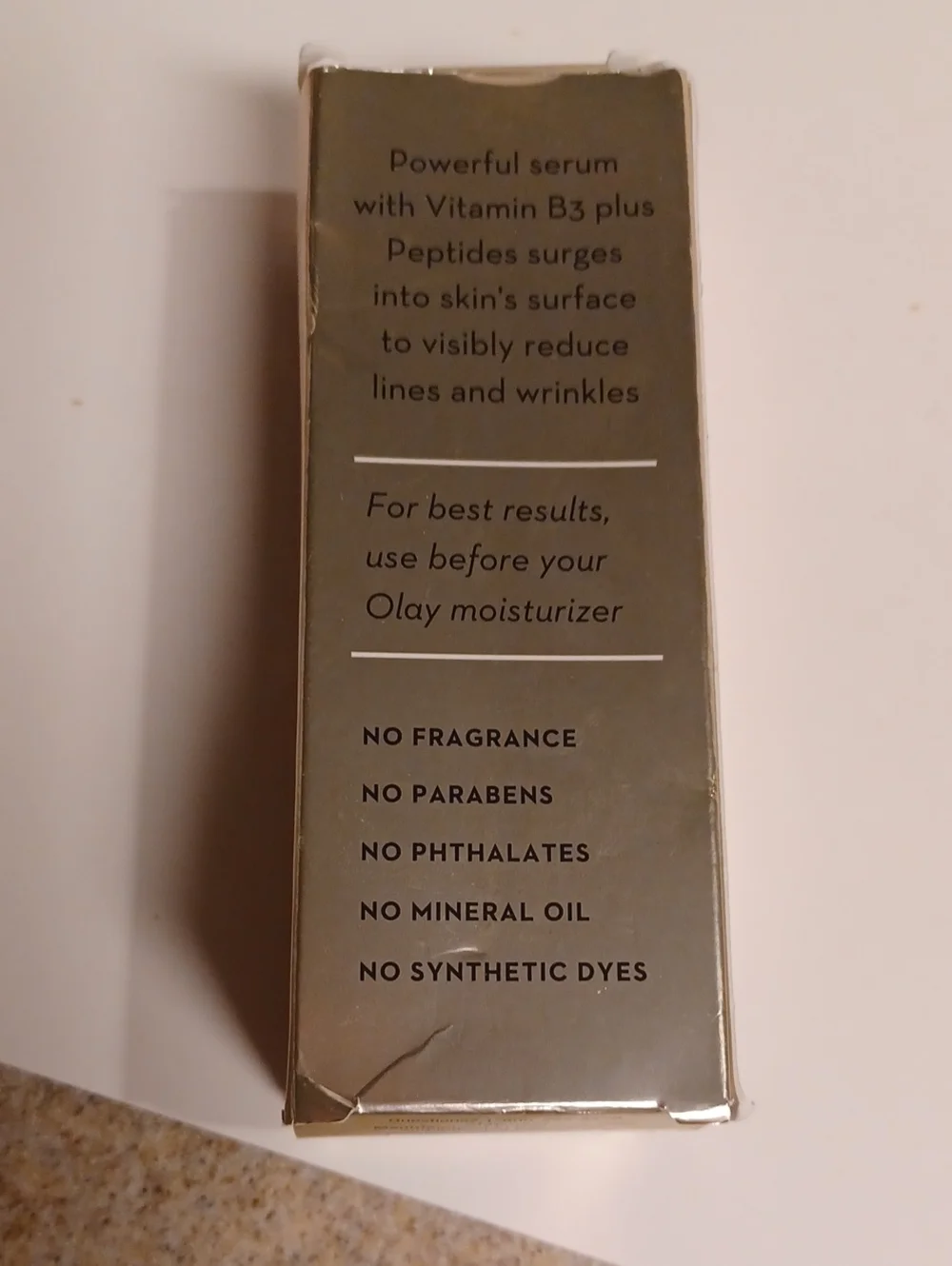 > New OLAY Wrinkle Correction Serum B3+peptides